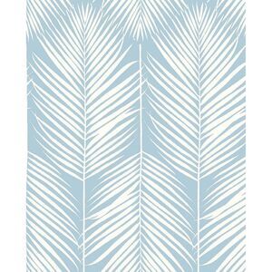 NextWall -  Palm Silhouette Peel and Stick Wallpaper  Blue